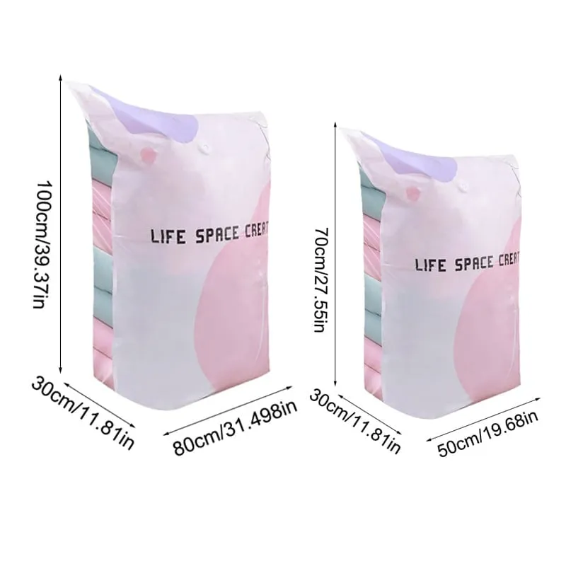 Thickened Stereoscopic No-Pump Vacuum Compression Bag